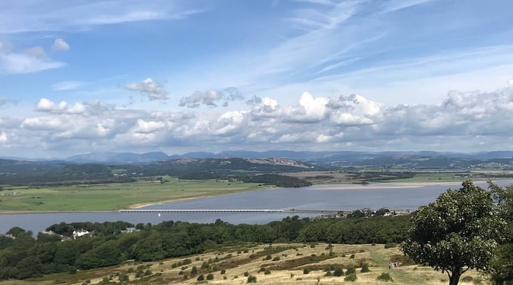 The Kent Estuary and the Arnside viaduct, about fifteen minutes from the Carnforth lodges