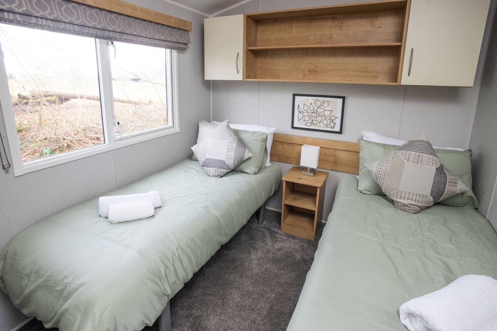 Two single beds, made up fresh