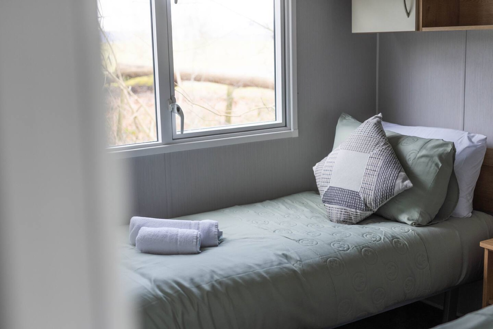 Two single beds, made up fresh