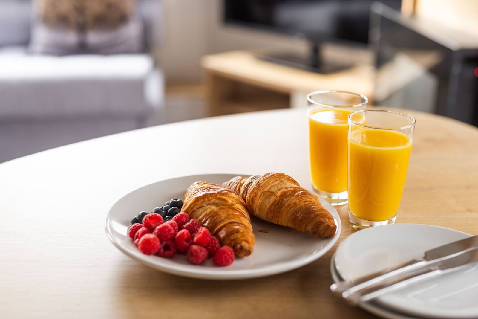 Breakfast at the table